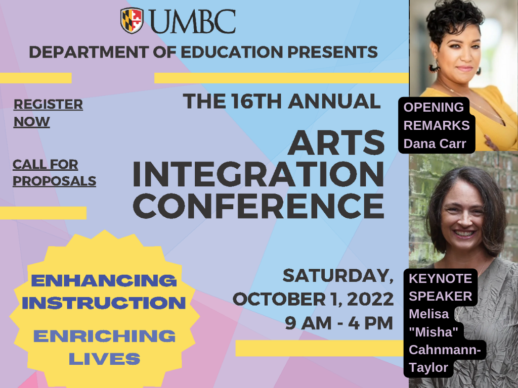 16th Annual Arts Integration Conference: Saturday – October 1, 2022