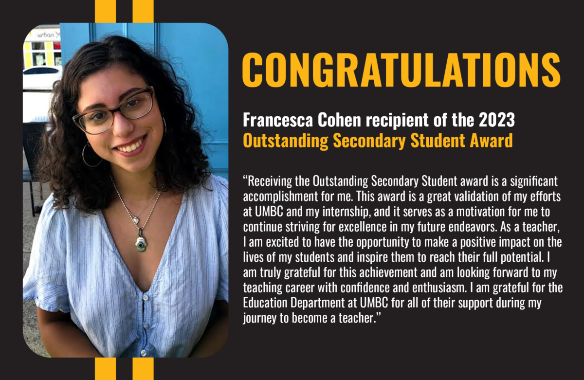 Congratulations Francesca Cohen